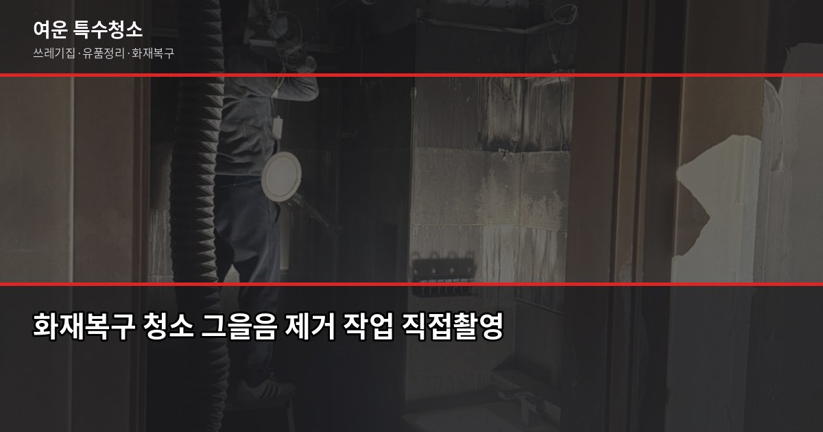 동탄역 특수청소 추천, 고독사·쓰레기집·화재복구 실제 진행 방식 4