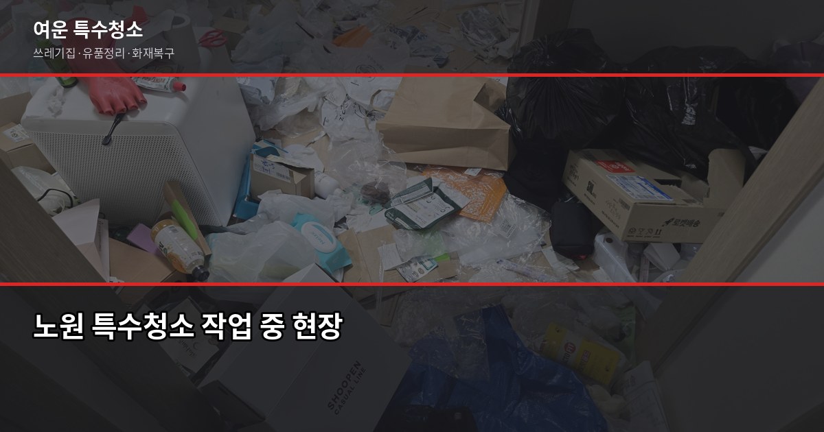 노원 폐기물 처리 방법, 대형폐기물부터 특수청소까지 5