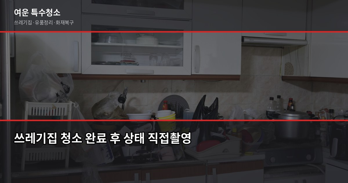기흥구 쓰레기집 청소 비용과 업체 고르는 법, 후회 없으려면 5