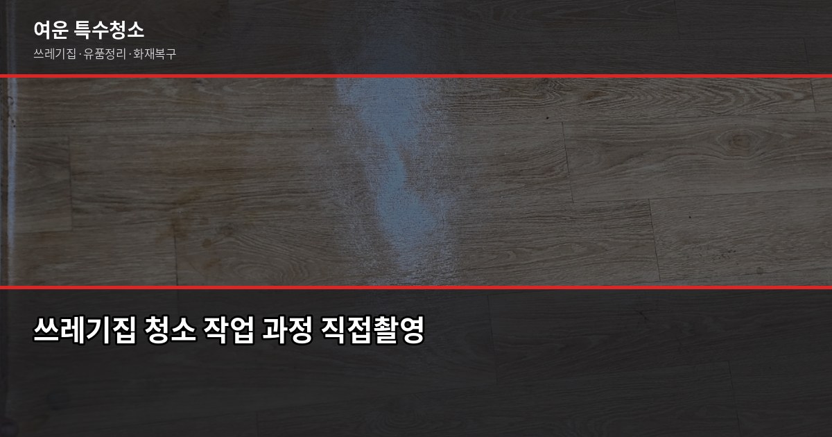 김포 특수청소 추천, 업체 고를 때 이것만 보세요 5