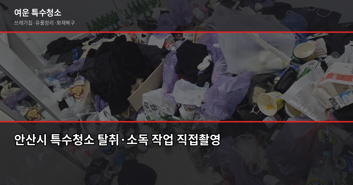 안산시 특수청소, 쓰레기집·고독사·유품정리 비용과 진행 방식 5