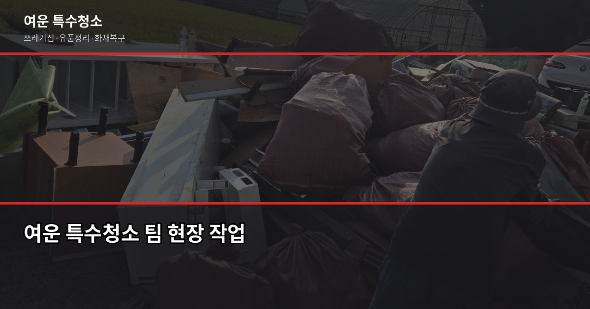 탄현역 쓰레기집 청소, 처음 연락부터 마무리까지 5
