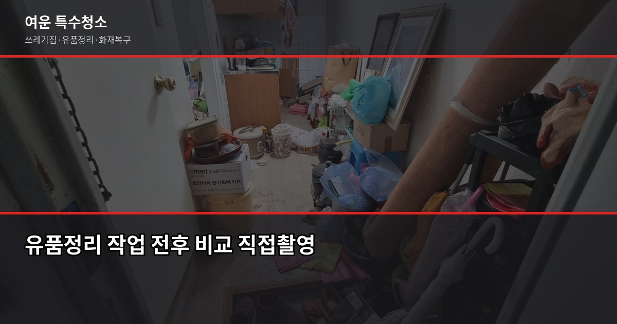 개포동 특수청소 비용, 현장 보기 전에는 아무도 모릅니다 5
