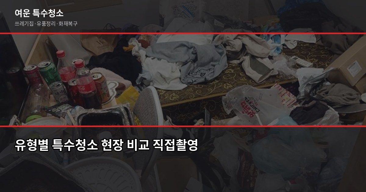 분당 특수청소 전화번호 찾기 전에 확인할 것들 5