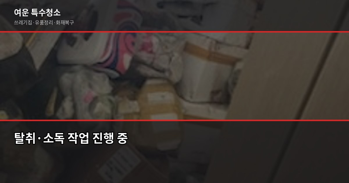 청천동 특수청소, 고독사·쓰레기집·유품정리 실제 진행 방식 5