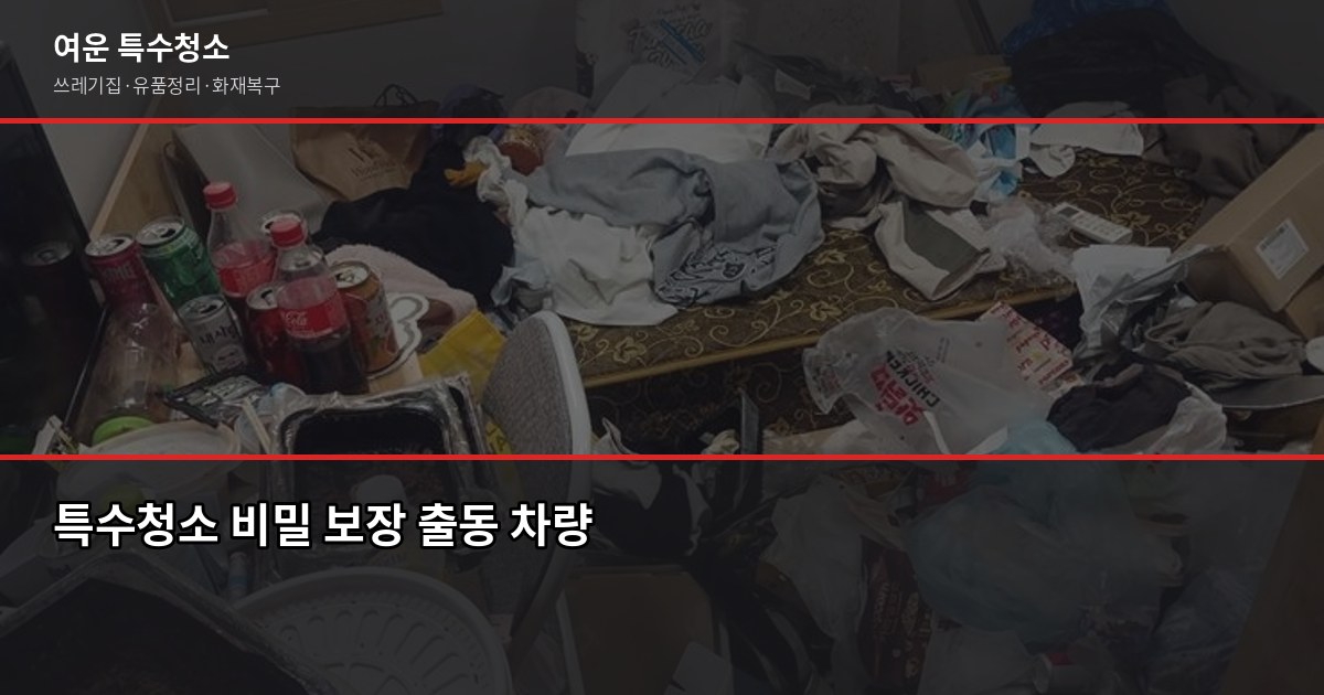 평택 특수청소 가격, 얼마부터 시작할까요? 5