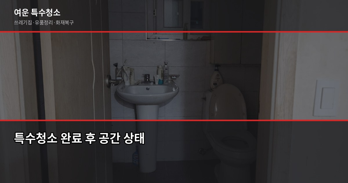 용산구 용종특수청소, 현장에서 본 실제 진행 과정과 비용 5