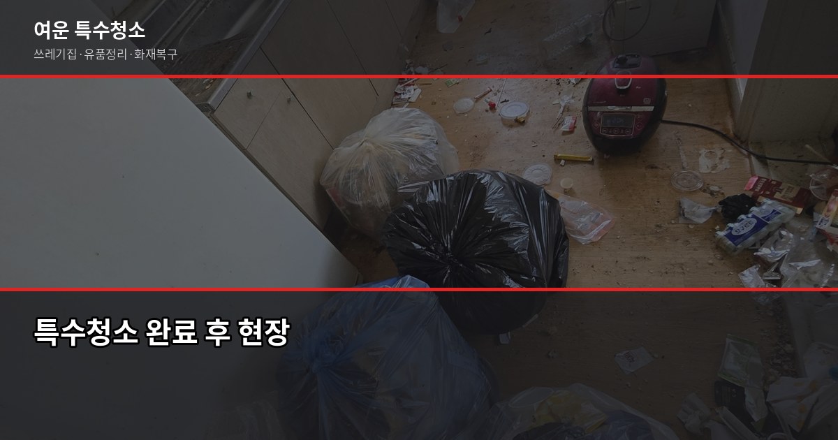 의정부 특수청소 예약, 이렇게 하면 당일 출동까지 가능합니다 5