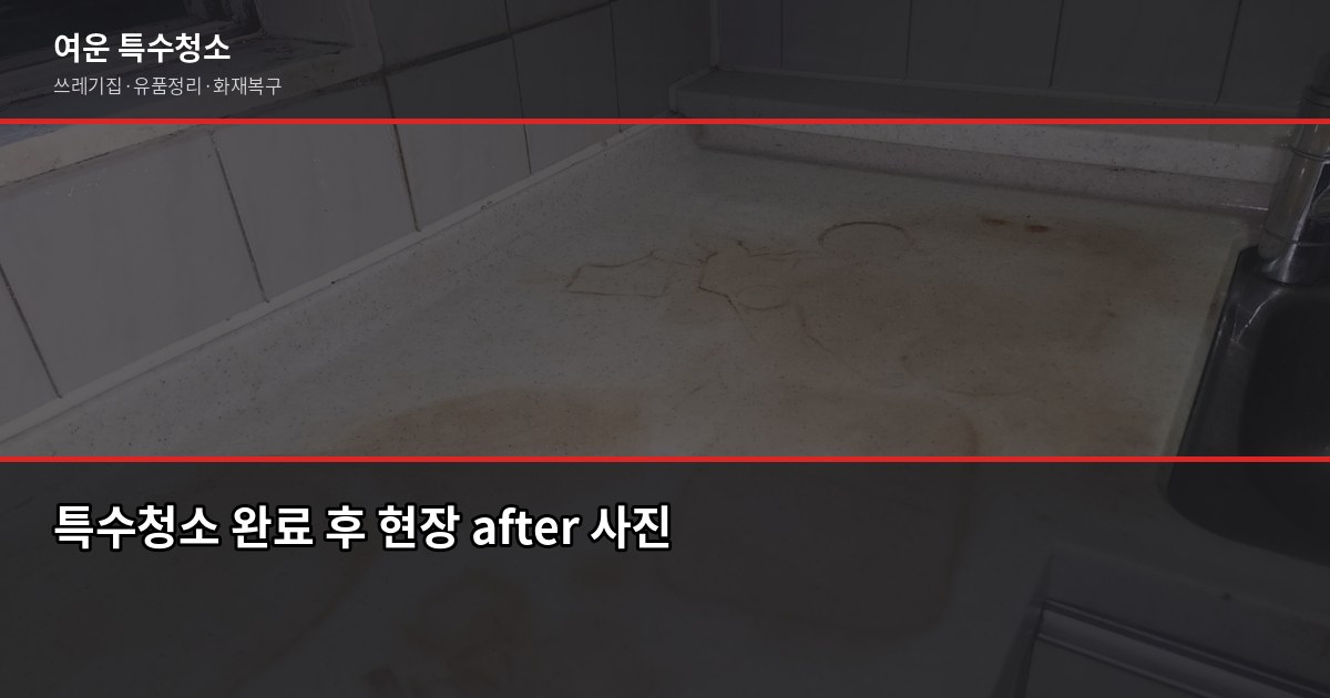 관악구 특수청소, 쓰레기집·고독사·유품정리 비용과 진행 과정 5