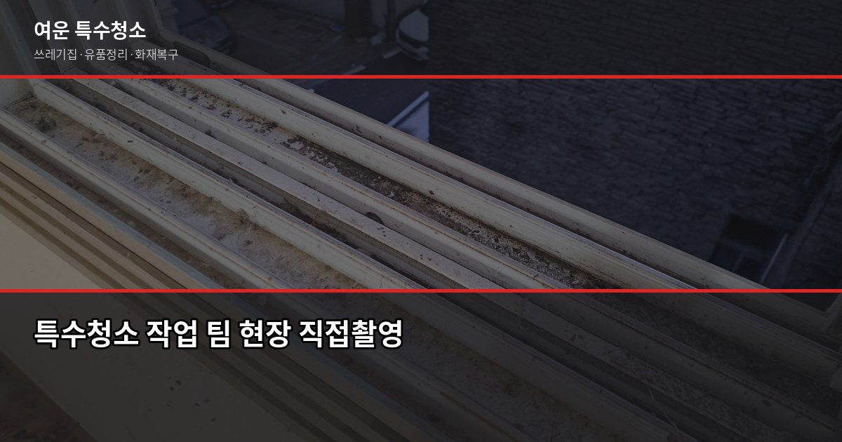 동탄역 특수청소 추천, 고독사·쓰레기집·화재복구 실제 진행 방식 5