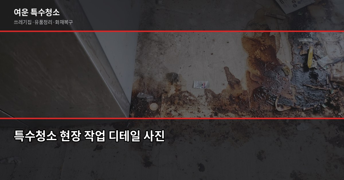 의정부 특수청소 예약, 당일 상담 가능한 방법과 절차 5