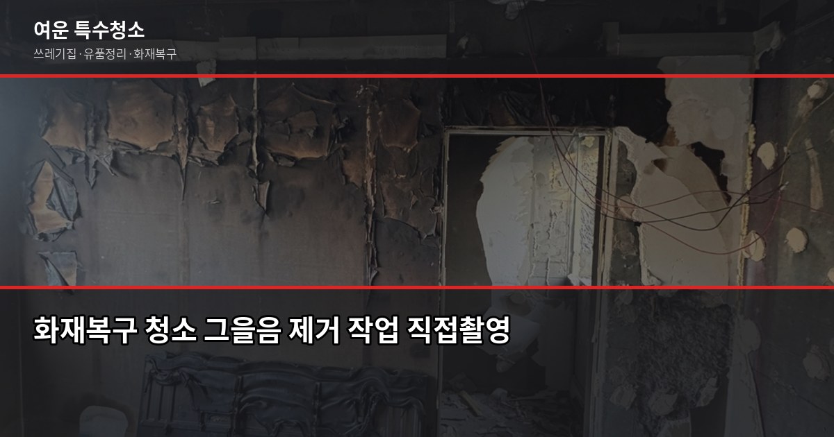 평택시 특수청소 추천, 쓰레기집·고독사·유품정리 실제 진행 방식 5