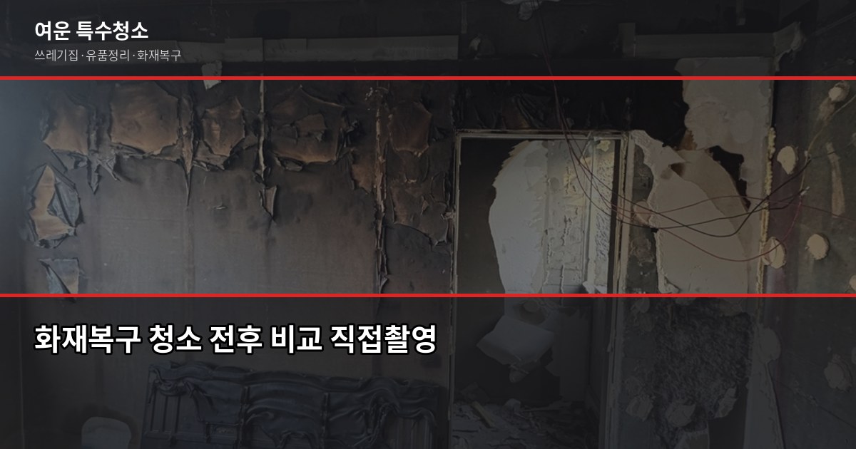 의정부 특수청소, 처음 맡길 때 알아두면 좋은 것들 5