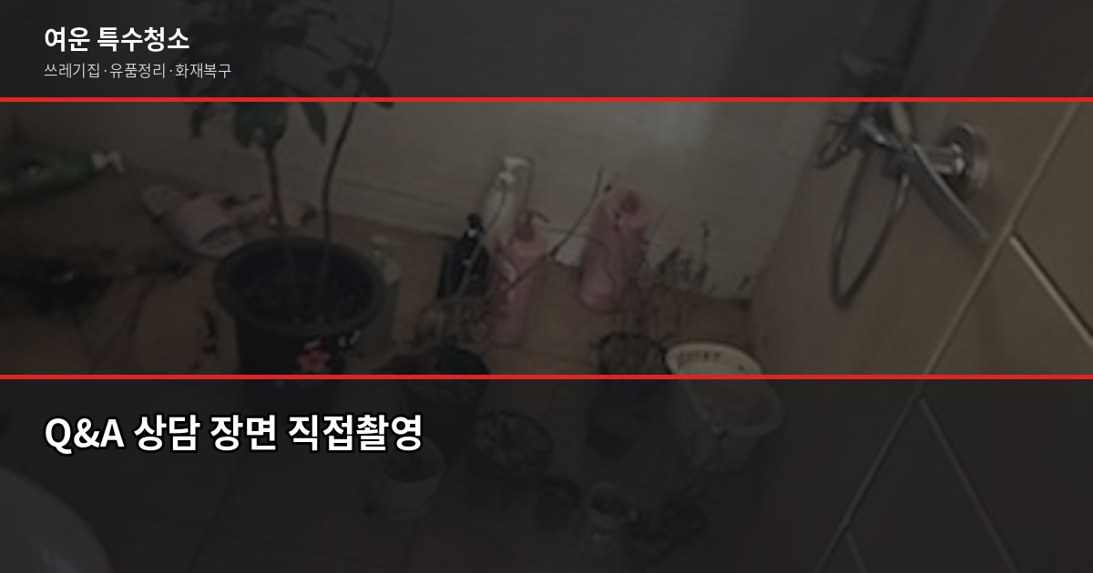 인천 특수청소 비용, 유형별 최소 금액과 견적 전 확인사항 6