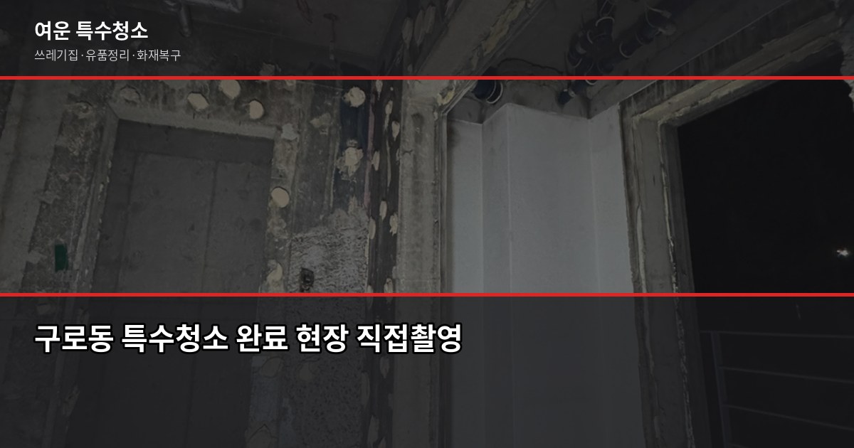 구로동 쓰레기집청소 예약 전에 확인할 것들 6