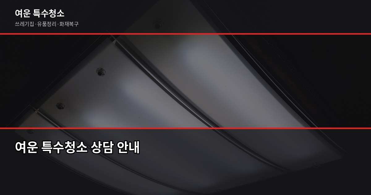 도봉구 특수청소 전화번호, 쓰레기집·고독사·유품정리 연락처 찾는 법 6