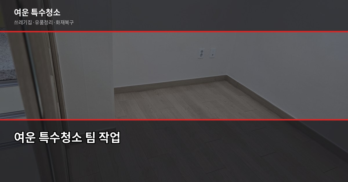 대구 쓰레기집 청소, 비용과 진행 방식 정리 6