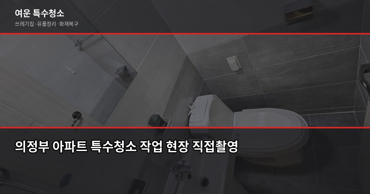 의정부 특수청소, 처음 맡길 때 알아두면 좋은 것들 6