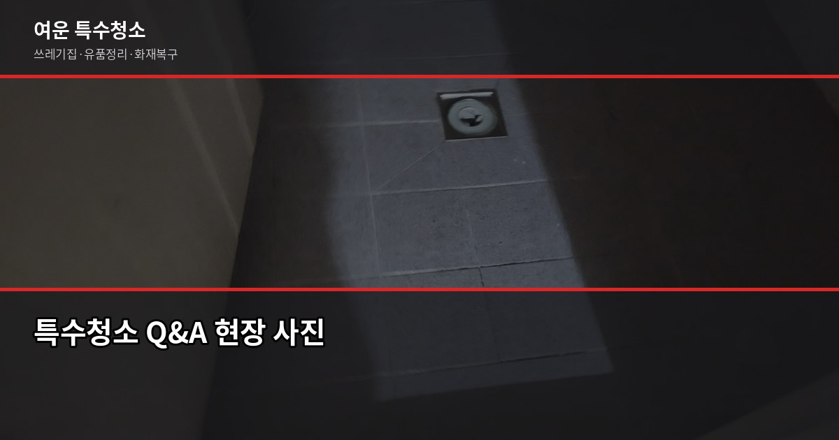 용산구 용종특수청소, 현장에서 본 실제 진행 과정과 비용 6