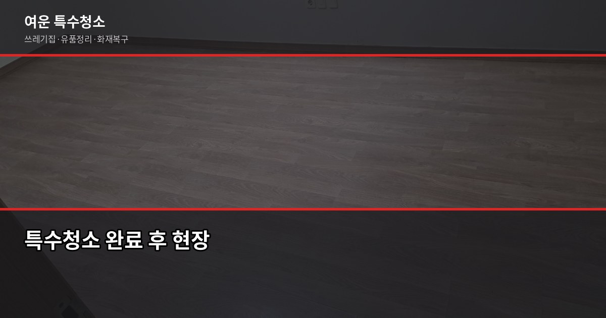 평택 특수청소 잘하는 곳 고르는 법, 이것만 확인하세요 6