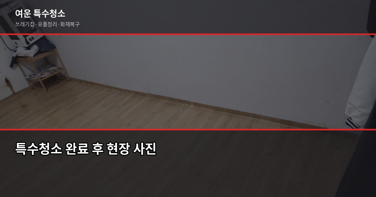 부천 특수청소 추천, 쓰레기집·고독사·유품정리 진행 전 꼭 확인할 것 6