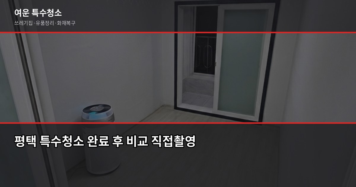 평택시 특수청소 예약 전 알아야 할 것들, 쓰레기집·고독사·유품정리 6