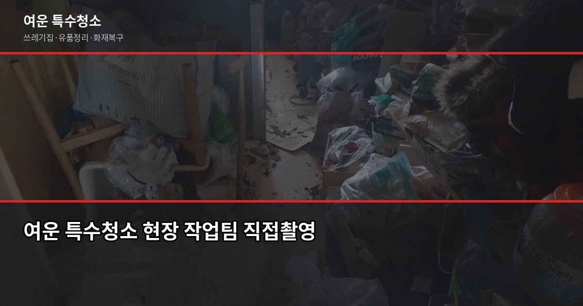 개포동 특수청소 비용, 현장 보기 전에는 아무도 모릅니다 7