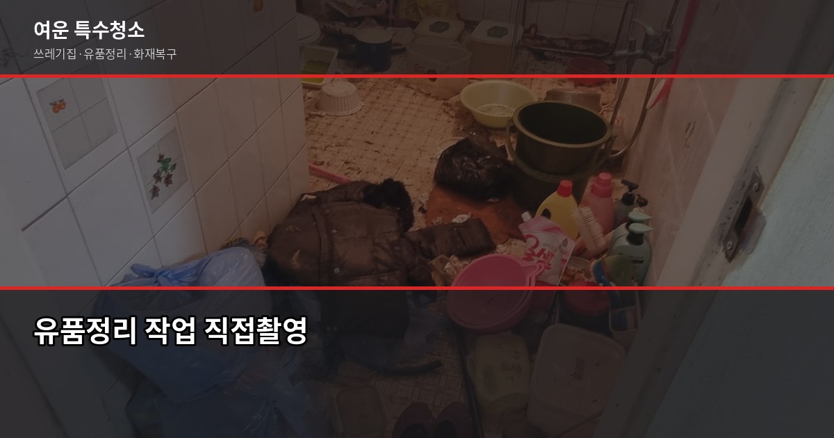 경기 특수청소 연락처, 업체 찾을 때 확인해야 할 것들 7