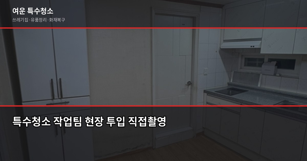 서울 특수청소 전화번호 찾기 전에 확인할 것들 7
