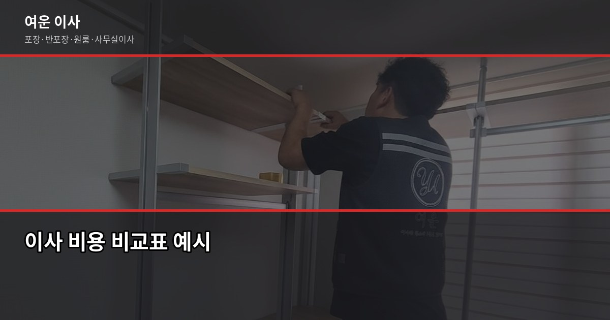 고양시 이사짐센터 고르는 법, 덕양구·일산 평수별 비용까지 3