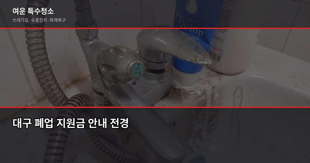 대구 폐업 지원금, 신청 전에 꼭 확인할 것들 1