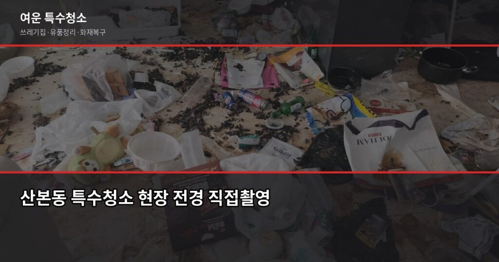 산본동 특수청소 예약 전에 확인할 것들, 현장마다 다른 이유 - 산본동 특수청소 현장 전경 직접촬영