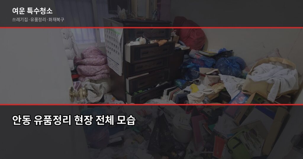안동 유품정리 비용과 업체 고르는 법, 처음이라면 꼭 보세요 - 안동 유품정리 현장 전체 모습