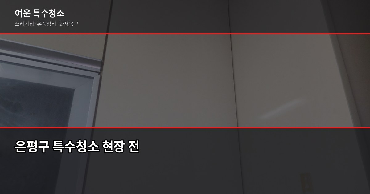 은평구 특수청소 비용과 업체 고르는 법, 처음이라면 이것부터 1