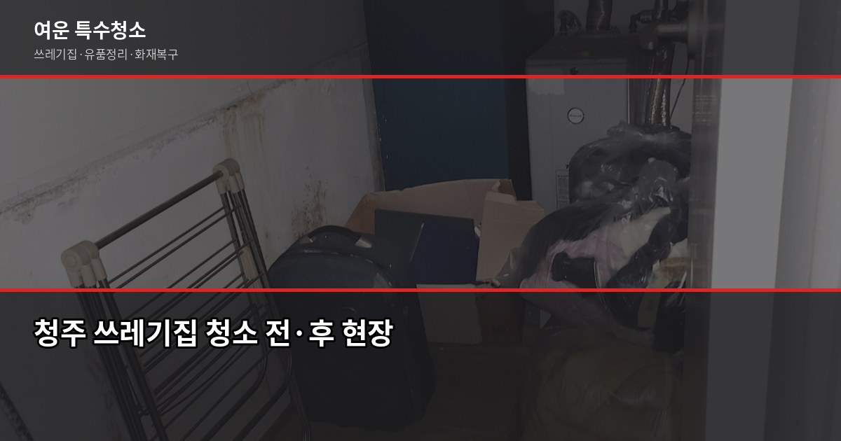 청주 쓰레기집 청소 비용, 오염도별로 얼마나 달라질까 1