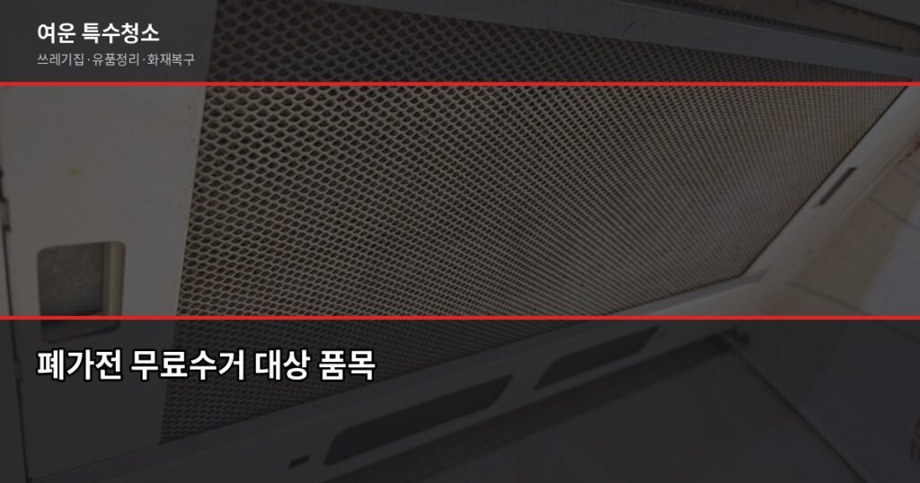 대전 폐가전 무료수거, 냉장고·세탁기·에어컨 어떻게 버릴까 - 폐가전 무료수거 대상 품목