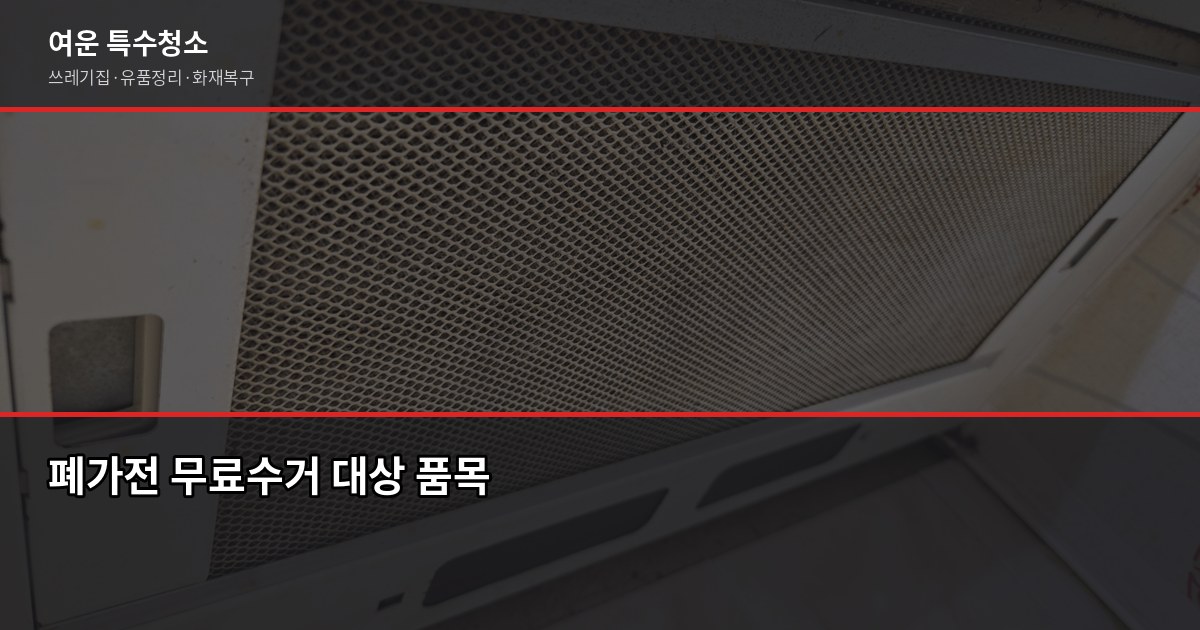 대전 폐가전 무료수거, 냉장고·세탁기·에어컨 어떻게 버릴까 1