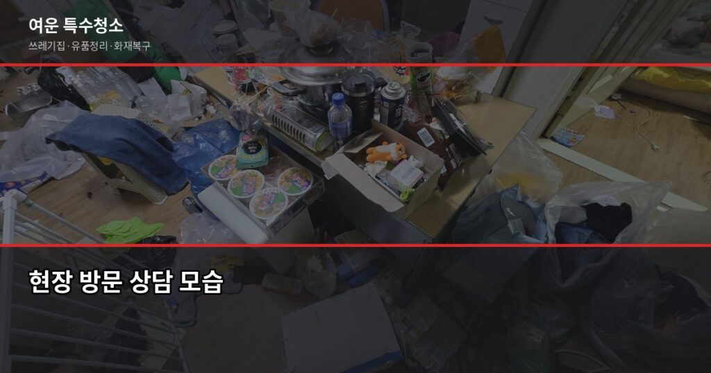 대전 유품정리업체 선택, 사기·바가지 피하는 5가지 체크포인트 - 현장 방문 상담 모습