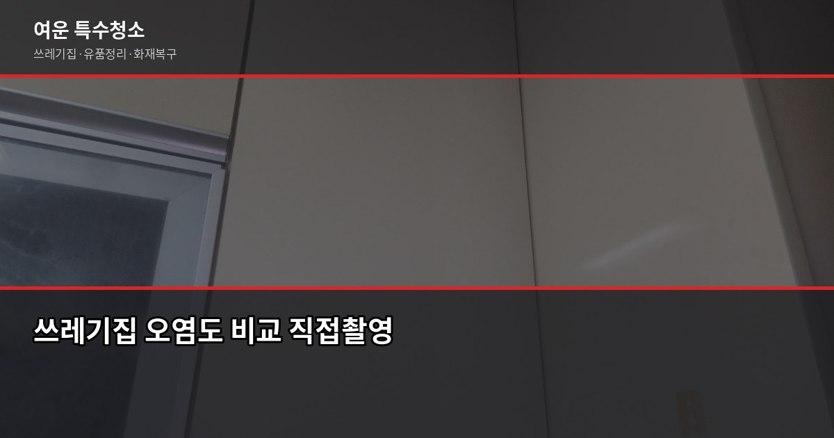 김해 쓰레기집청소 비용과 업체 고르는 기준 2