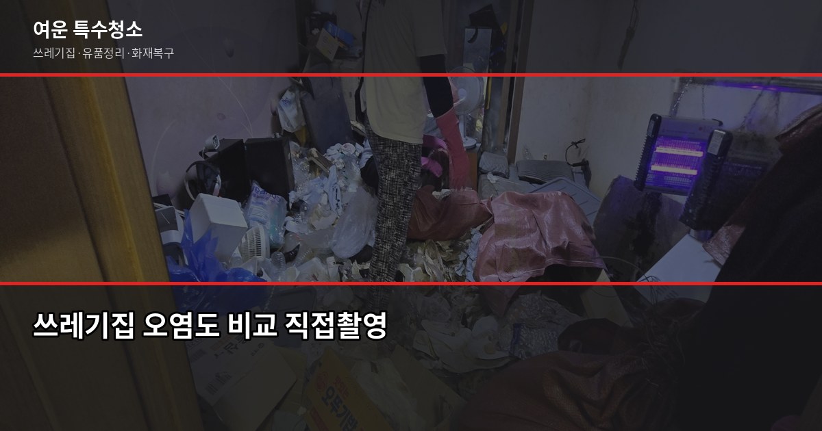 전주 쓰레기집 청소 비용, 오염도별로 얼마나 다를까 2
