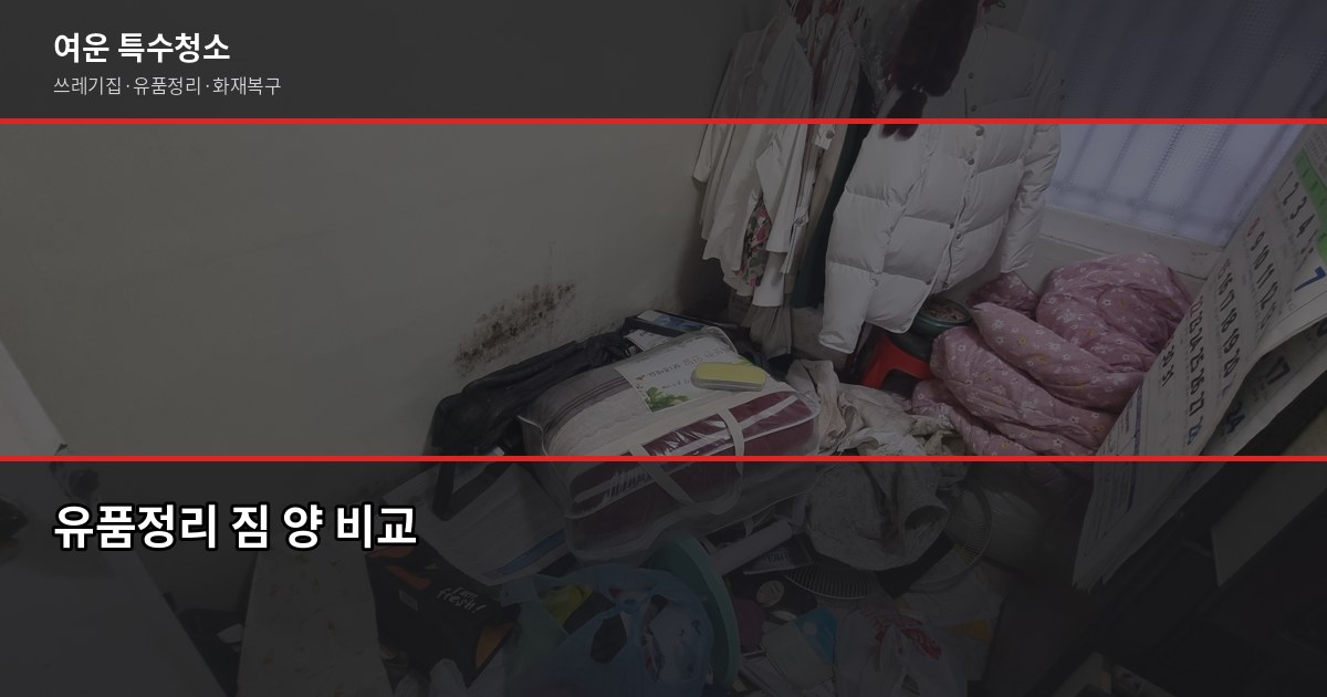 안동 유품정리 비용과 업체 고르는 법, 처음이라면 꼭 보세요 2