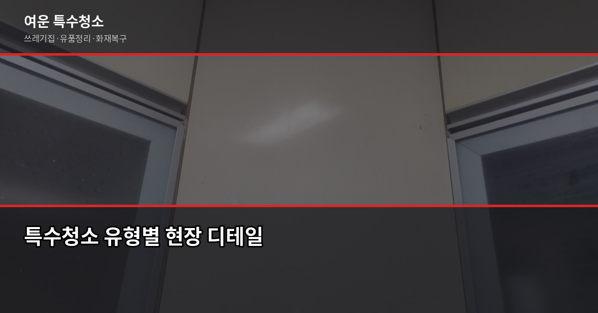은평구 특수청소 비용과 업체 고르는 법, 처음이라면 이것부터 2