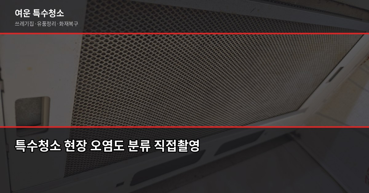 도봉 특수청소 가격, 쓰레기집·고독사·유품정리 비용 현실적으로 보기 2