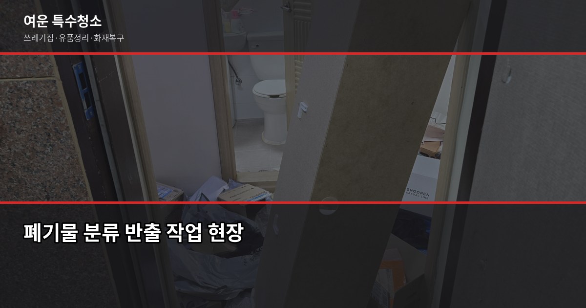 대전 쓰레기집청소 비용, 오염도·폐기물 양이 결정합니다 3