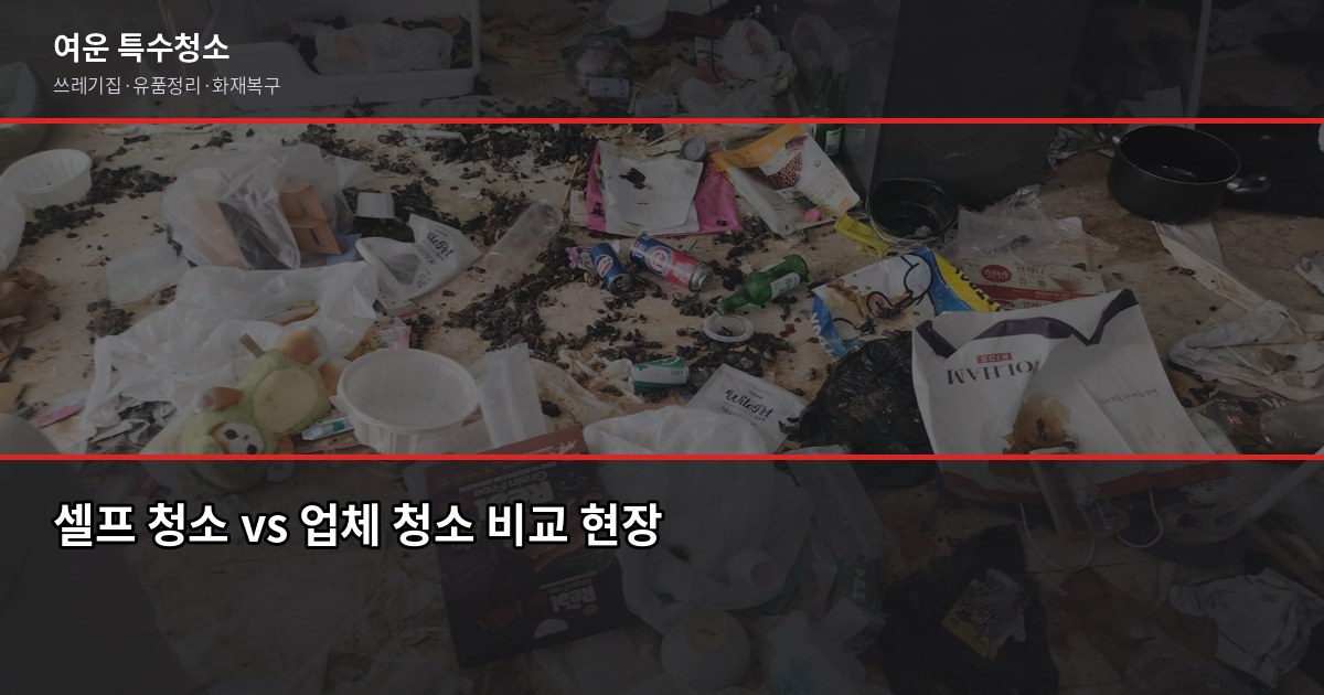 구래역 쓰레기집 청소 비용, 현장 오염도가 전부입니다 4