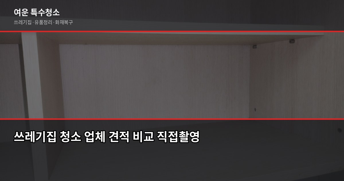 김해 쓰레기집청소 비용과 업체 고르는 기준 4