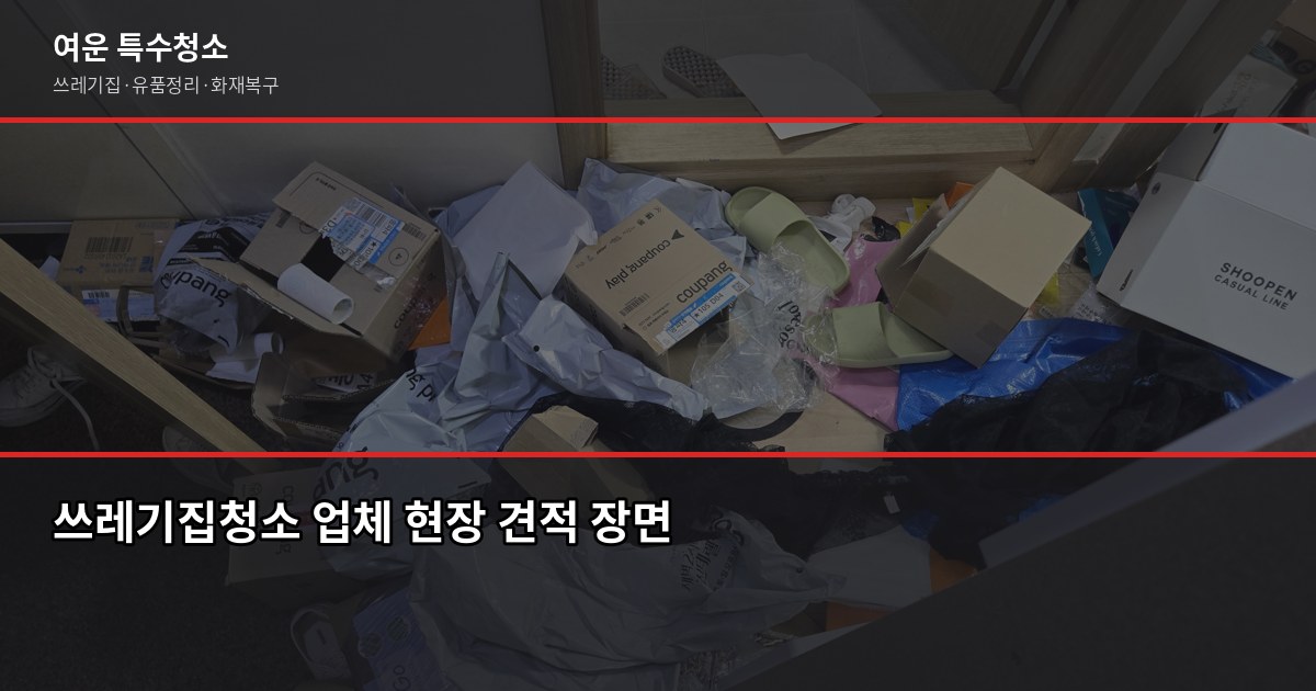 대전 쓰레기집청소 비용, 오염도·폐기물 양이 결정합니다 4