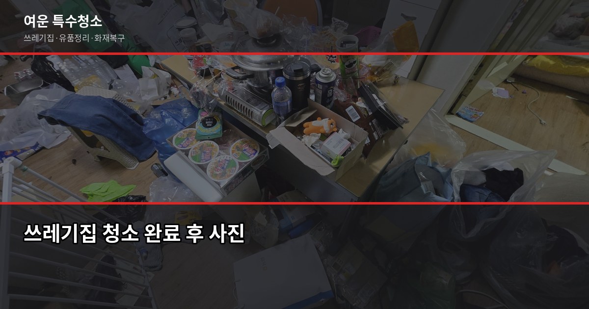 울산 쓰레기집청소 비용과 작업 절차, 의뢰 전 알아야 할 것 4