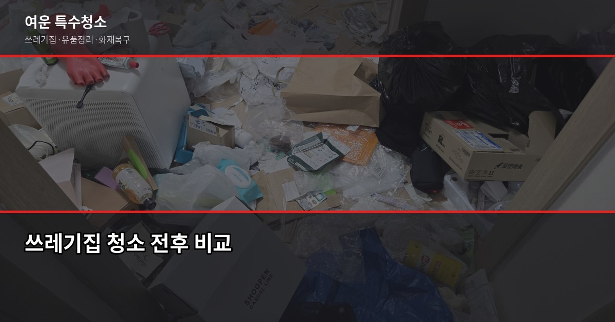 대전 쓰레기집청소 비용, 오염도·폐기물 양이 결정합니다 5