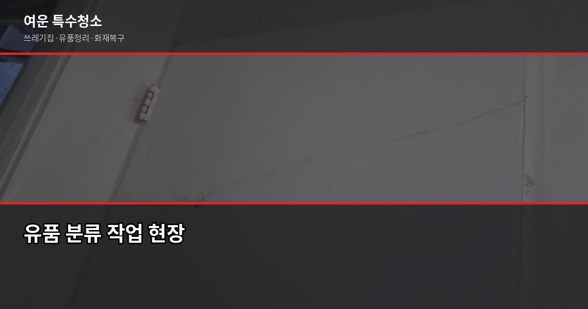 안동 유품정리 비용과 업체 고르는 법, 처음이라면 꼭 보세요 5